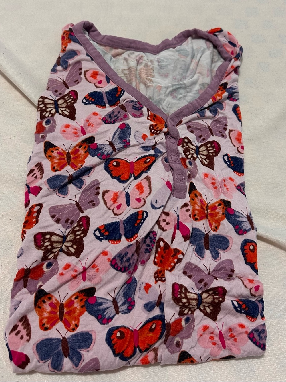 Little Sleepies Lavender Butterfly Snap-Front Sleep Romper